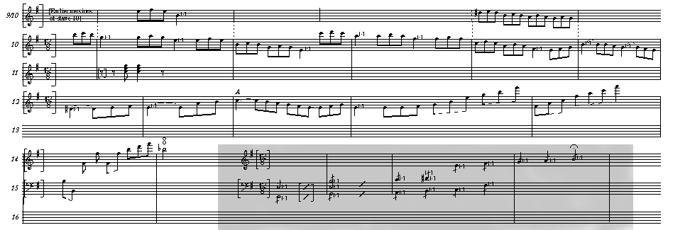 Transcription of a Beethoven sketch.